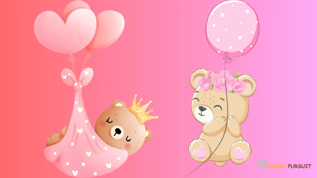 Girl Names for Pink Teddy Bears infographic - NamesPursuit