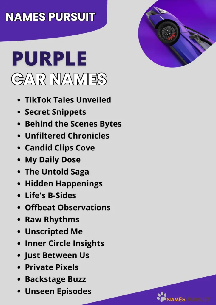 Best Purple Car Names
