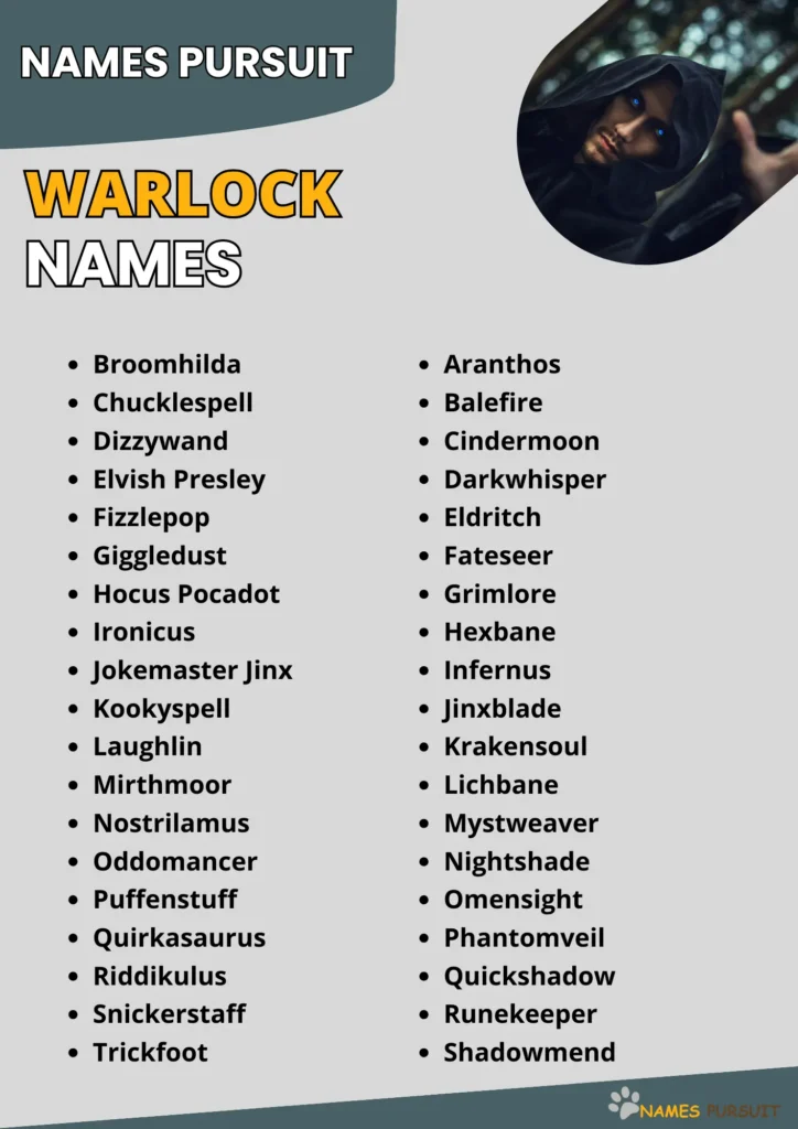 Warlock Names infographic