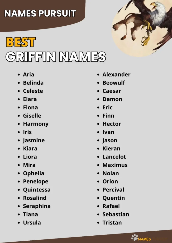 550+ Best Griffin Names [Cool, Mythical, & Unique]