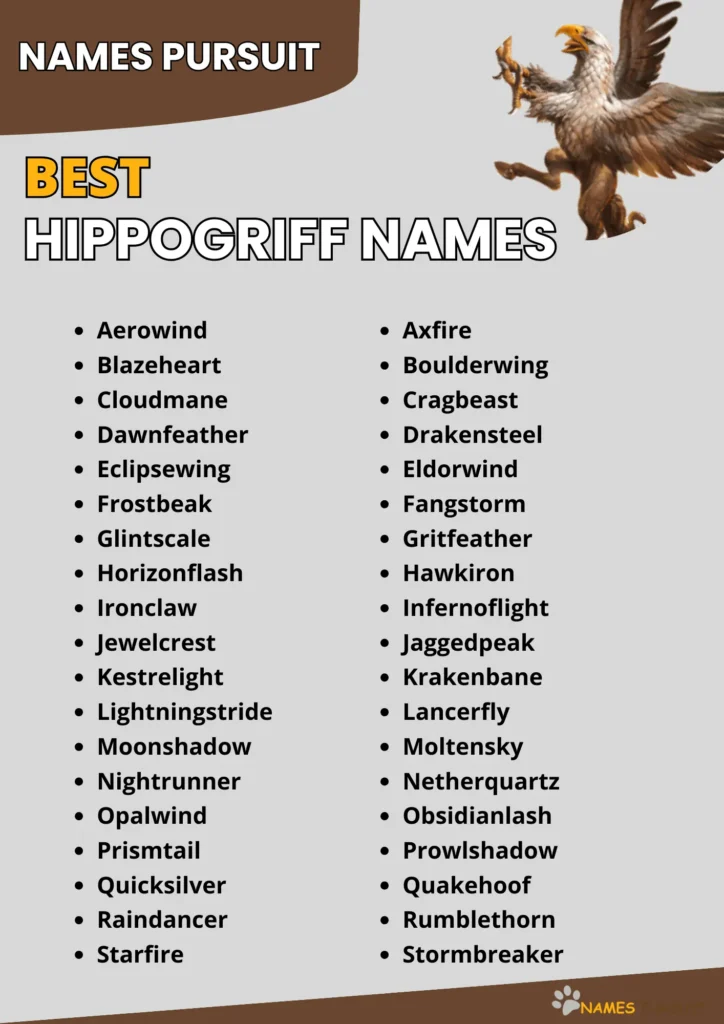 Best Hippogriff Names infographic