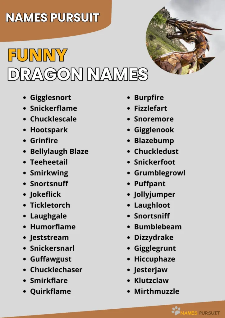Funny Dragon Names Ideas