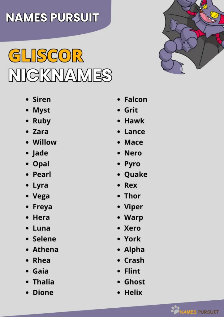 Best Gliscor Nicknames