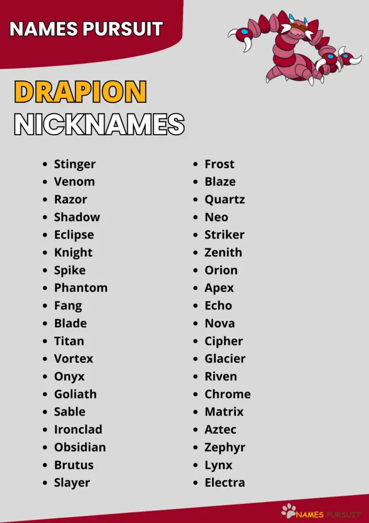 Best Drapion Nicknames