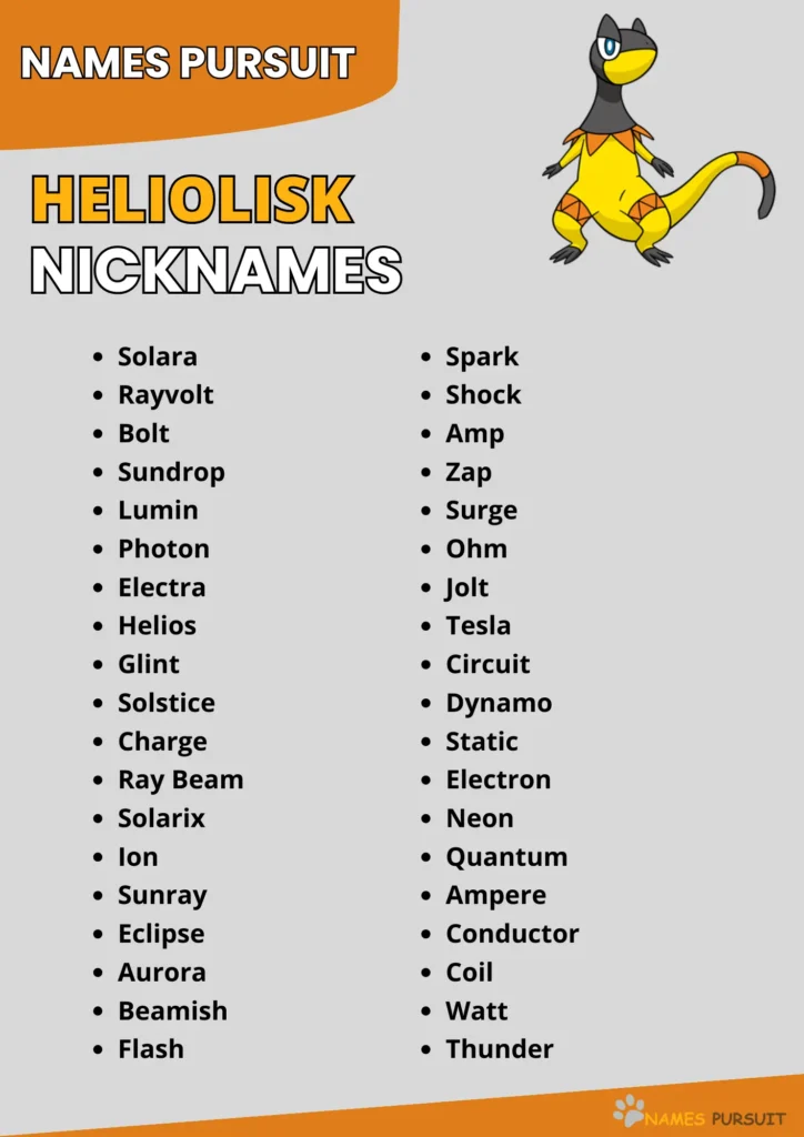 Best Heliolisk Nicknames