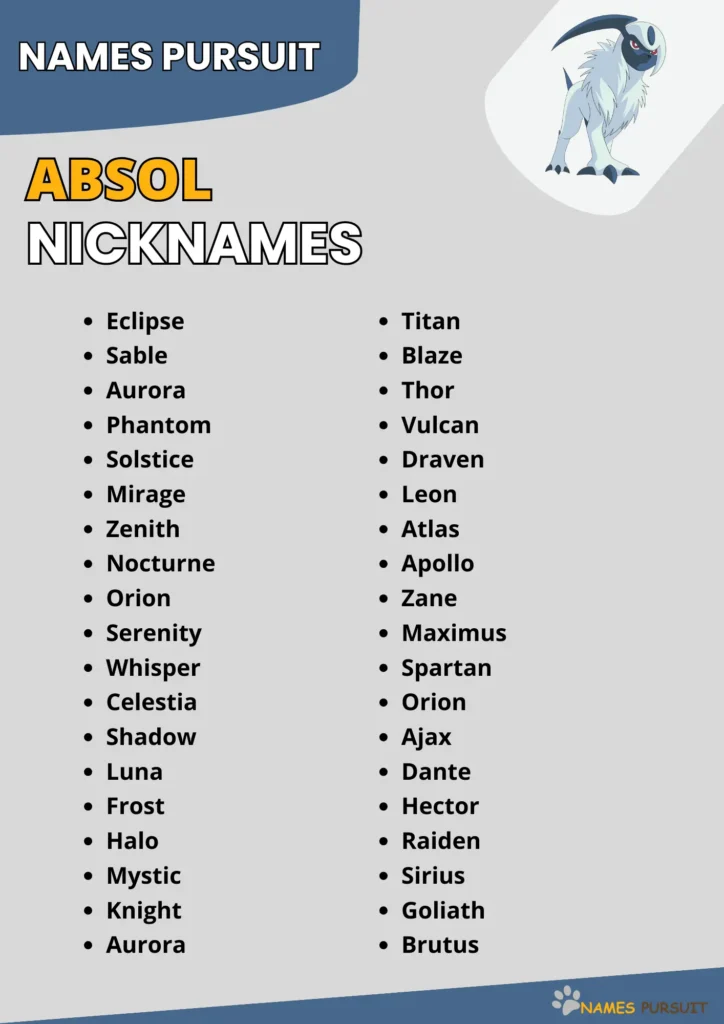 Best Nicknames for Absol
